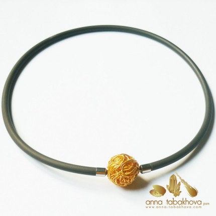5 mm BROWN Rubber Necklace