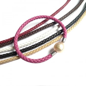 4 mm Braided Leather InterChangeable BRACELET, all colors, one for sale