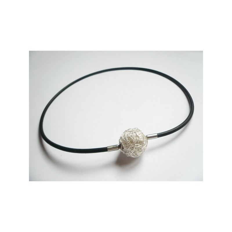 3 mm Black Rubber Necklace