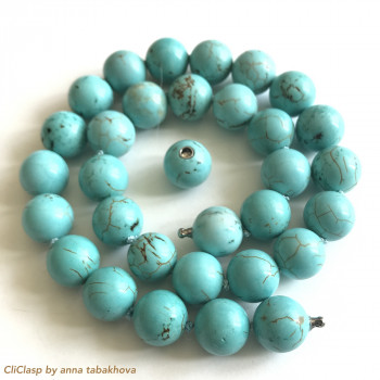 Howlite, turquoise-like InterChangeable necklace with clasp