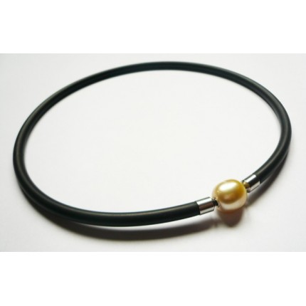 5 mm Black Rubber Necklace