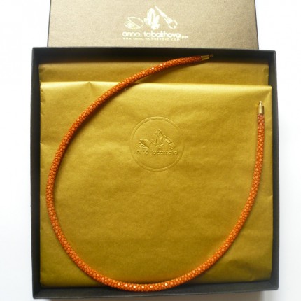 4 mm Orange Stingray InterChangeable Necklace as you will get it